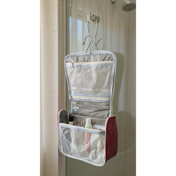 Oimimy Travel Makeup Bag Multiple Pockets & Hanging Hook 10" L x 4" W x 9" H - Picture 4 of 12